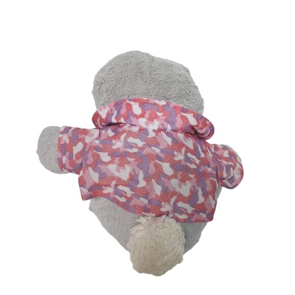 Large Floppy Gray Easter Bunny Rabbit Plush Pink Camo Stuffed Animal Toy 27" - Picture 3 of 5